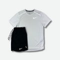 Ensemble short/t-shirt running Blanc