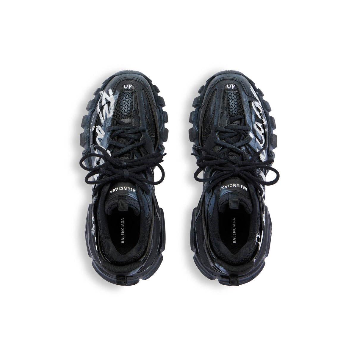 Balanciaga Track Noir Avec Logo Blanc