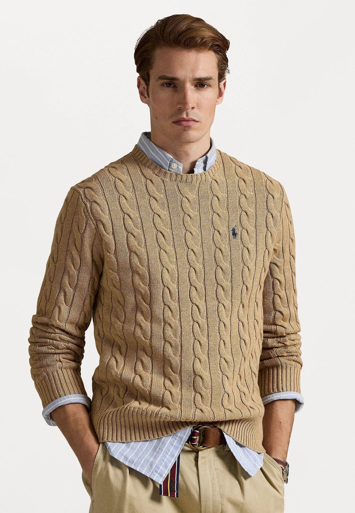 Pull Ralph Lauren En Laine Caramel