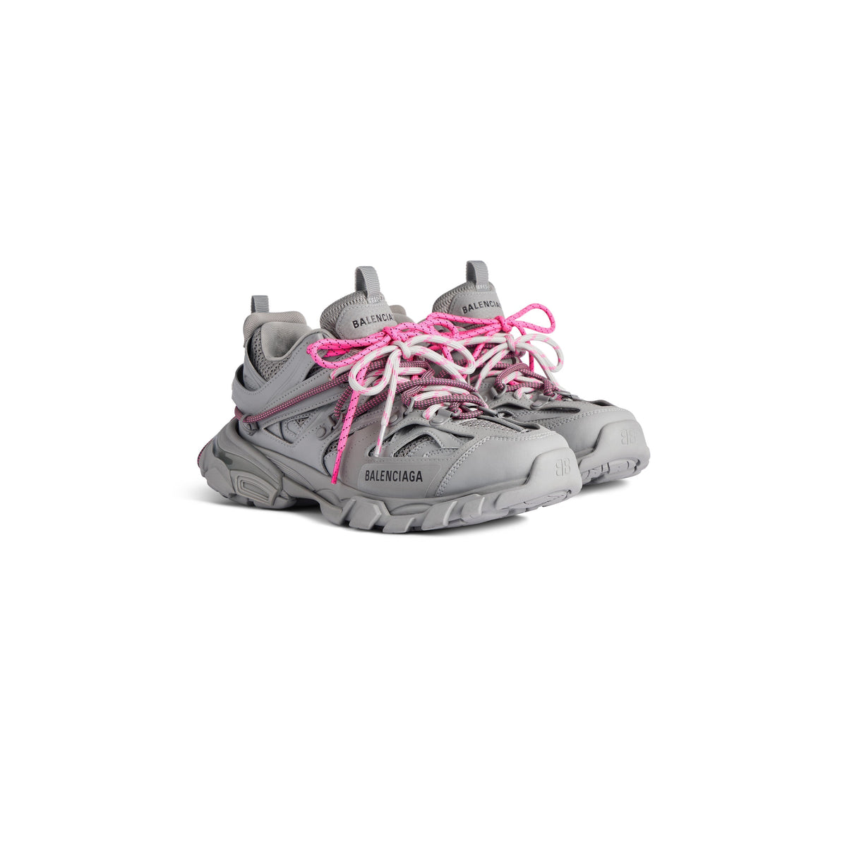 Balanciaga Track Gris Avec Laces Rose