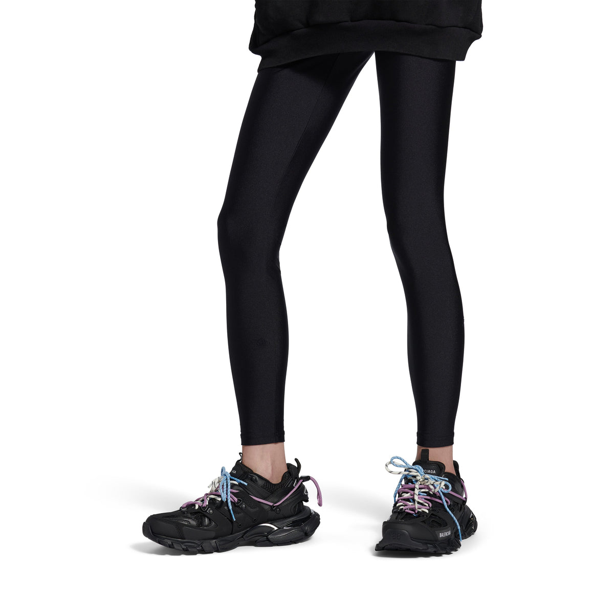 Balanciaga Track Noir Avec Laces Rose Et Bleue