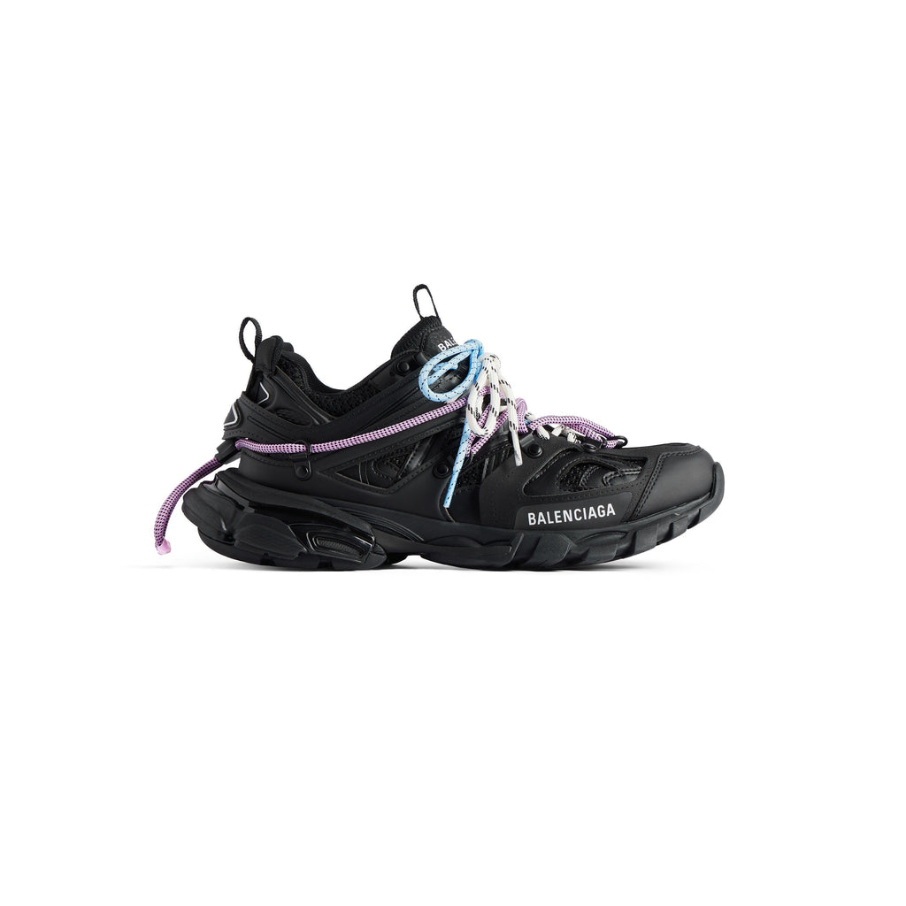 Balanciaga Track Noir Avec Laces Rose Et Bleue