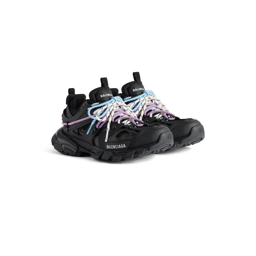 Balanciaga Track Noir Avec Laces Rose Et Bleue