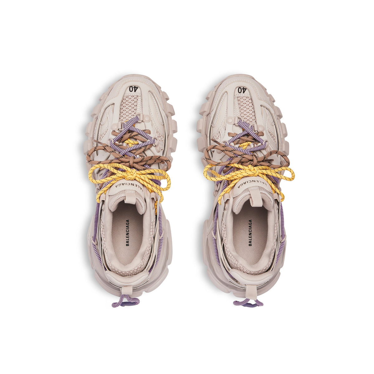 Balanciaga Track Taupe Avec Laces Jaune Et Violette
