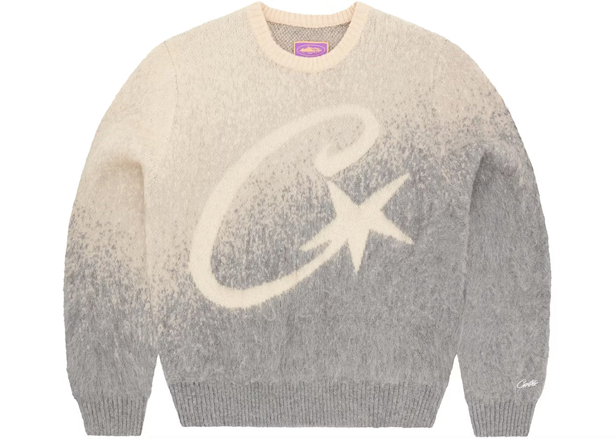 Pull Corteiz C-Star Beige Et Gris