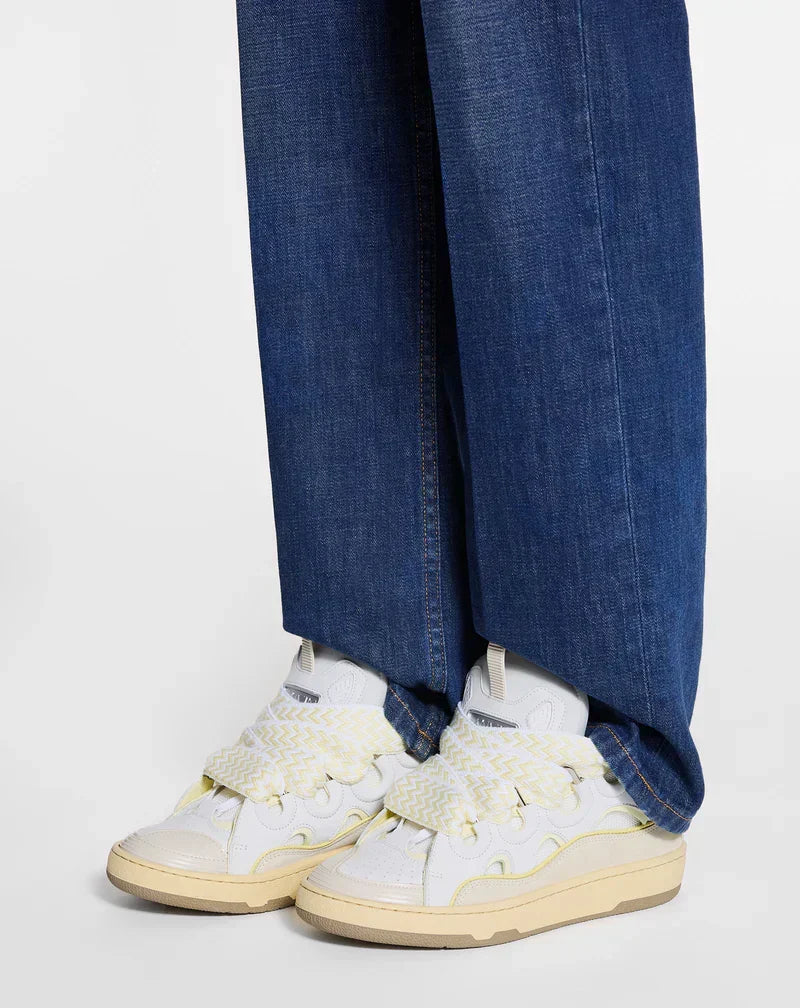 Lanvin Curb Blanc Et Jaune