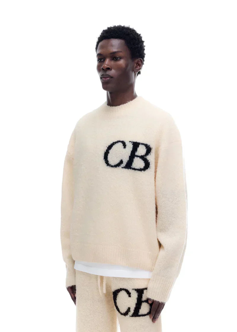 Pull CB Logo Knit Beige