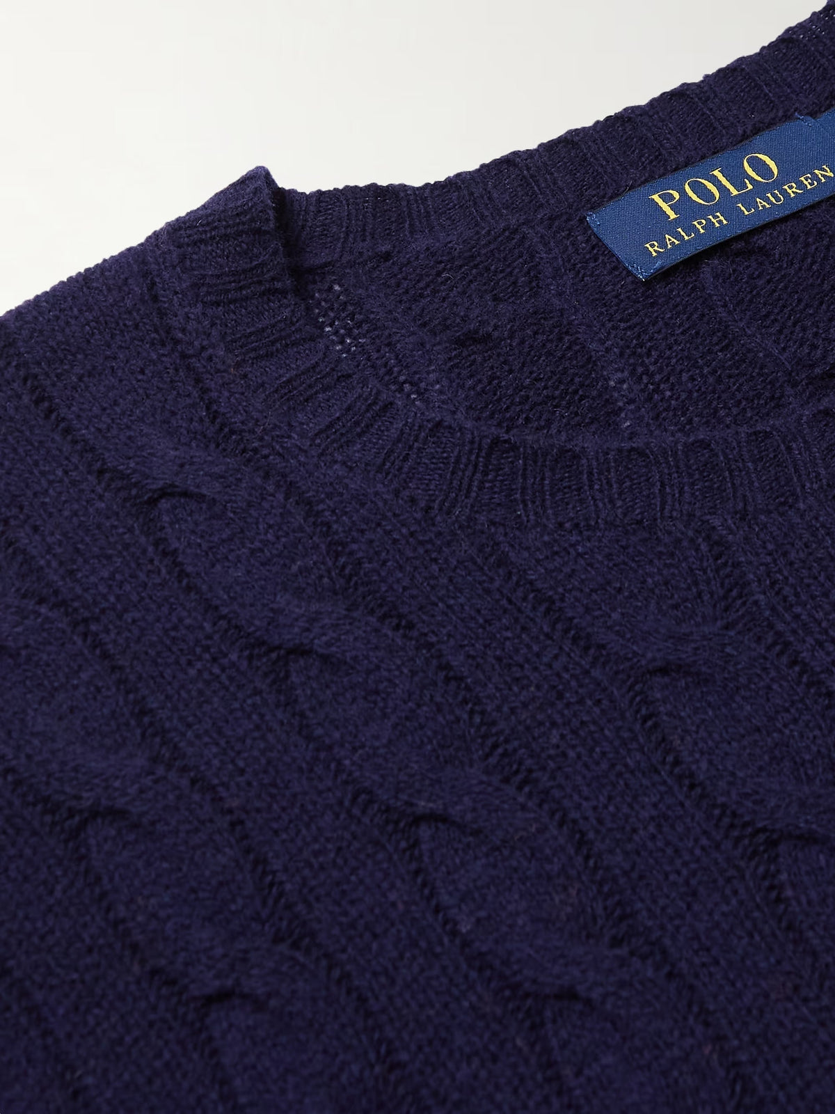 Pull Ralph Lauren En Laine Bleu Marine